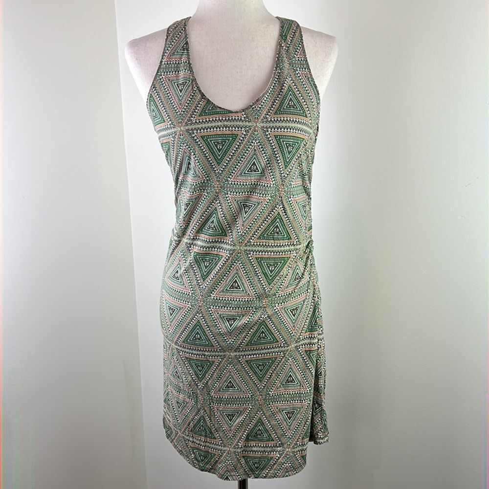 PATAGONIA Kamala Twist Dress Geometric Print Green S NWOT